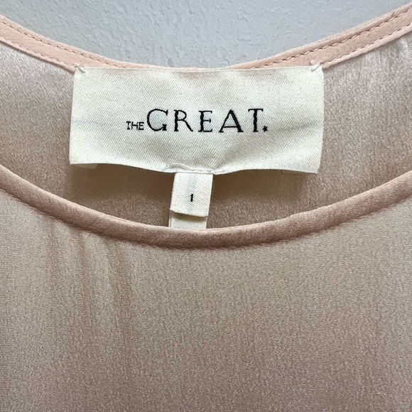 The GREAT. Silk Top Sleeveless Ruffle Hem Size S - Picture 7 of 8